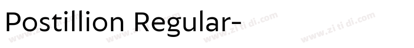 Postillion Regular字体转换
